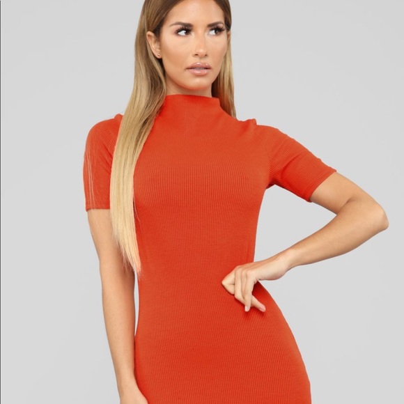 Orange mini dress - Picture 2 of 9